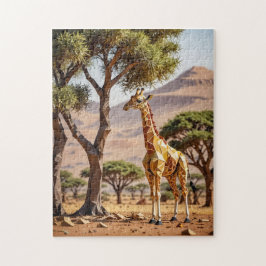 Quebra-cabeça Origami Giraffe Safari Themed