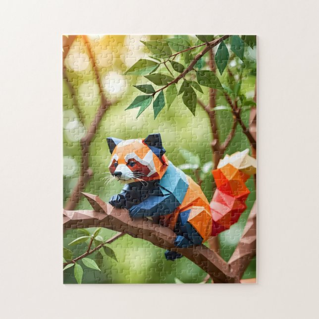 Quebra-cabeça Origami Red Panda  (Vertical)