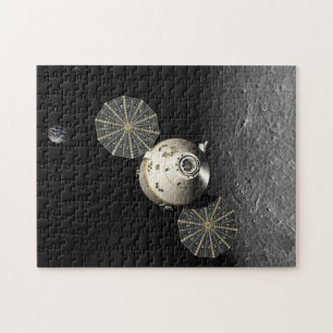 Quebra-cabeça Órion Spacecraft em órbita lunar