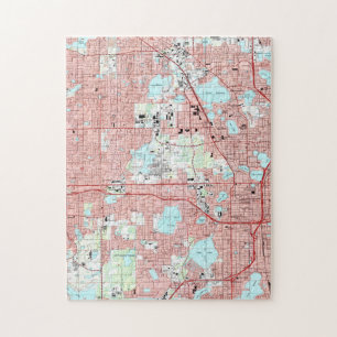 Quebra-cabeça Orlando Florida Mapa (1995)