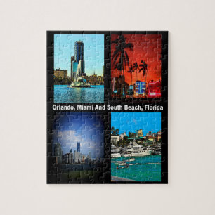Quebra-cabeça Orlando, Miami, South Beach Collage