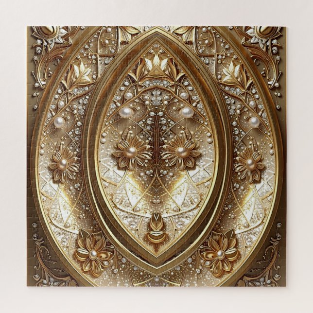 Quebra-cabeça Ornado Dourado (Vertical)