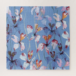Quebra-cabeça Orquídea Selvagem Elegância: Luxo Aquarela