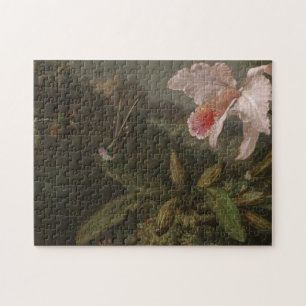 Quebra-cabeça Orquídeas e colibris da selva