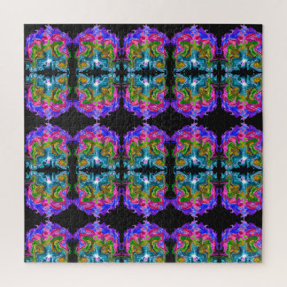 Quebra-cabeça Orquídeas em Abstrato Brilhante Desafiador