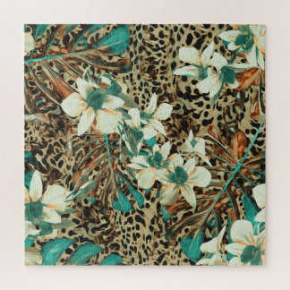 Quebra-cabeça Orquídeas - Ilustração Sem Costura Floral