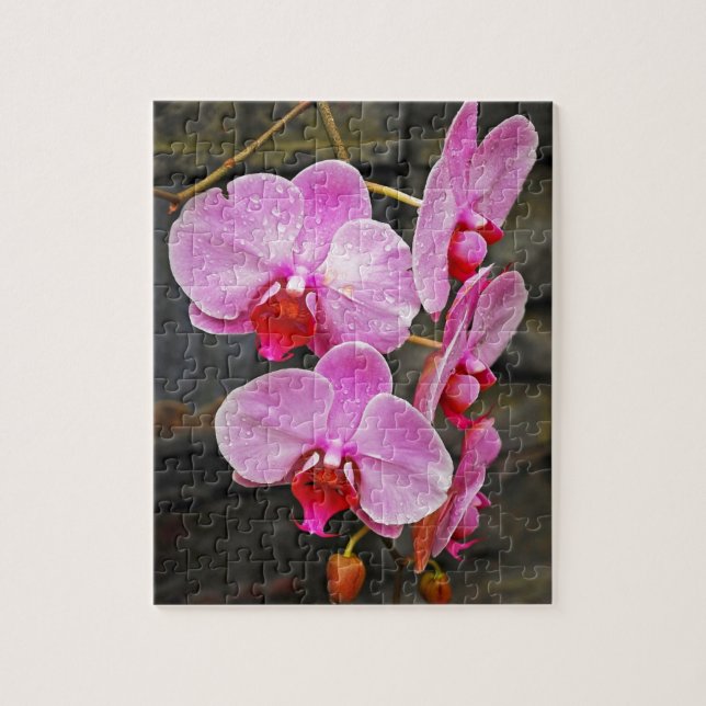 Quebra-cabeça Orquídeas rosa lindas (Vertical)