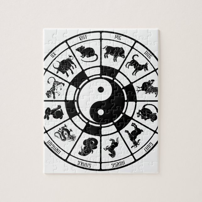 Quebra-cabeça Os animais chineses do zodíaco (Vertical)