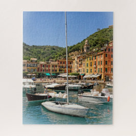 Quebra-cabeça Os Barcos de Portofino, Itália - 16 x 20 polegadas
