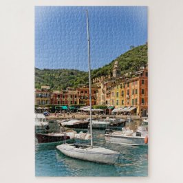 Quebra-cabeça Os Barcos de Portofino, Itália - 20 x 30 polegadas