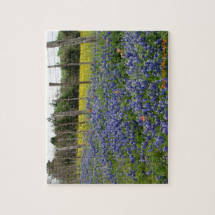 Quebra-cabeça Os Bluebonnets de Texas enlatam a fotografia da