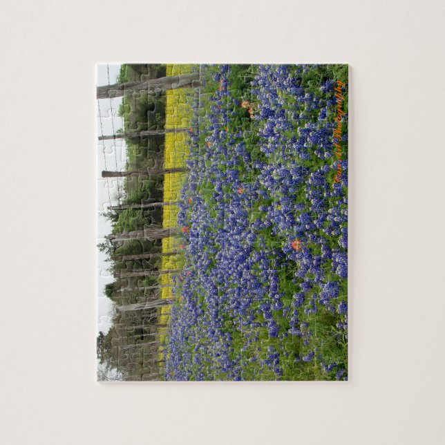 Quebra-cabeça Os Bluebonnets de Texas enlatam a fotografia da (Vertical)