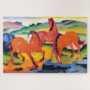 Quebra-cabeça Os Cavalos Vermelhos de Franz Marc