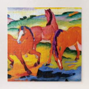 Quebra-cabeça Os Cavalos Vermelhos de Franz Marc