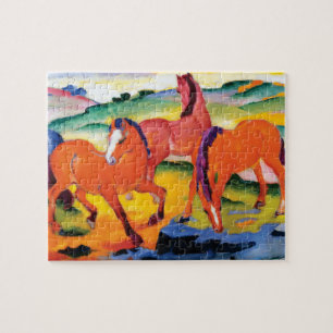 Quebra-cabeça Os Cavalos Vermelhos de Franz Marc