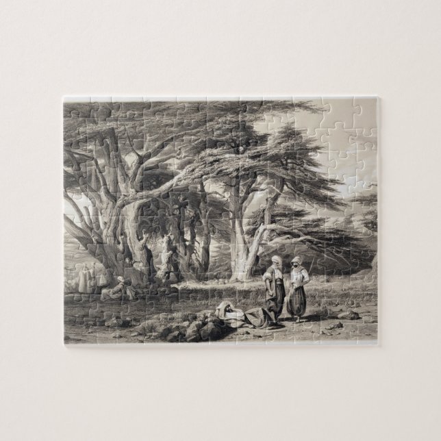 Quebra-cabeça Os cedros de Líbano, gravados por Freeman (sepia (Horizontal)