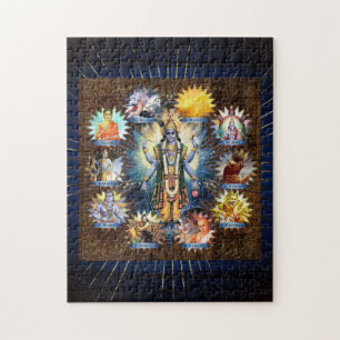 Quebra-cabeça Os dez Avatars de Vishnu - cartões de fotos do