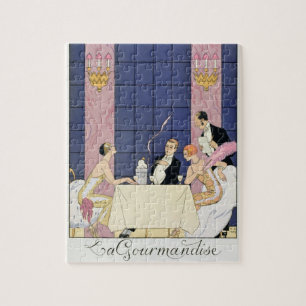 Quebra-cabeça Os Gourmands, 1920-30 (impressão do pochoir)