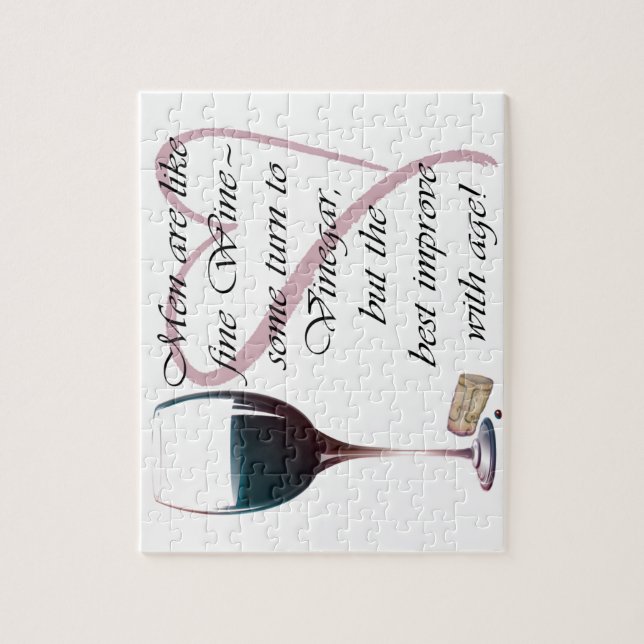 Quebra-cabeça Os homens são como presentes do vinho fino (Vertical)