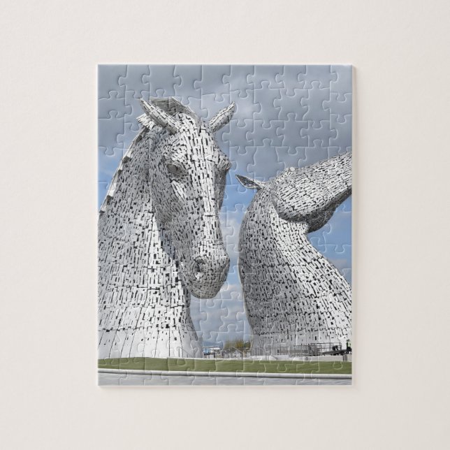 Quebra-cabeça os Kelpies, parque da hélice, Falkirk, Scotland (Vertical)