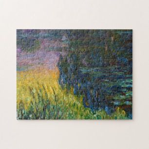 Quebra-cabeça Os lírios-d'água - O Sol, Claude Monet, 1916