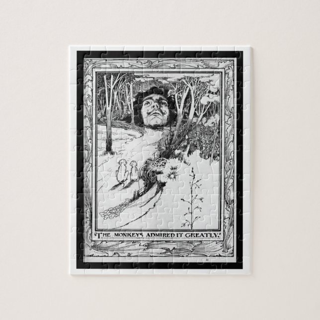 Quebra-cabeça Os Macacos Admiravam-No Muito (Vertical)