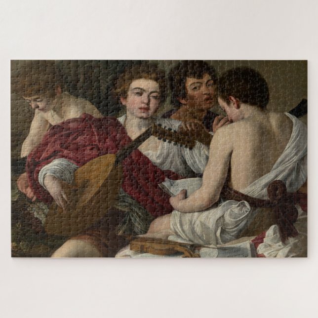 Quebra-cabeça Os músicos (1597) de Caravaggio (Horizontal)