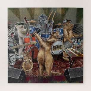 Quebra-cabeça Os Músicos Animais Da Banda Animalz Atuando