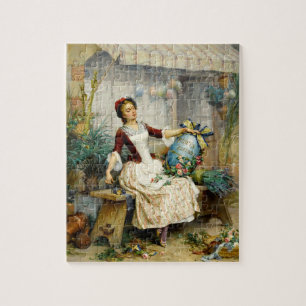 Quebra-cabeça Os Ovos de Páscoa, pintura de arte