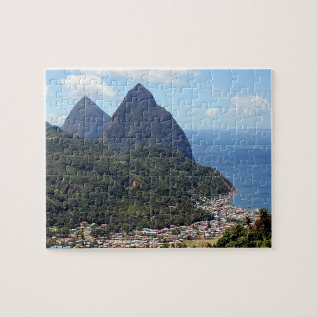 Quebra-cabeça Os Pitons e o Soufriere (Horizontal)