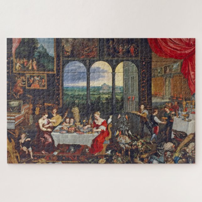 Quebra-cabeça Os sentidos de audição, toque e gosto (Horizontal)