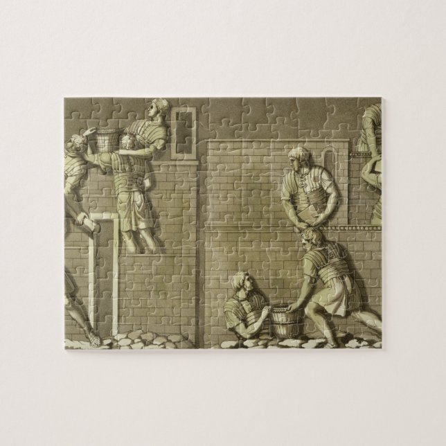 Quebra-cabeça Os soldados romanos que constroem um forte, (Horizontal)