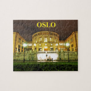 Quebra-cabeça Oslo, Noruega na noite