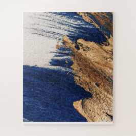 Quebra-cabeça Ouro à Meia-Noite: Elegância Abstrata