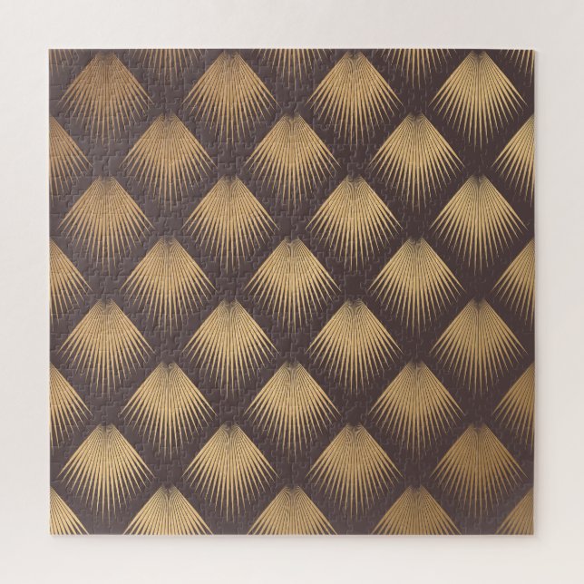 Quebra-cabeça Ouro de Art Deco: Minimalístico sem costura (Vertical)