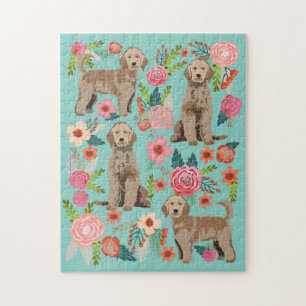 Quebra-cabeça Ouro Dólar Vintage - Cão Floral