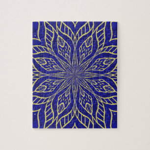 Quebra-cabeça Ouro Flor Mandala