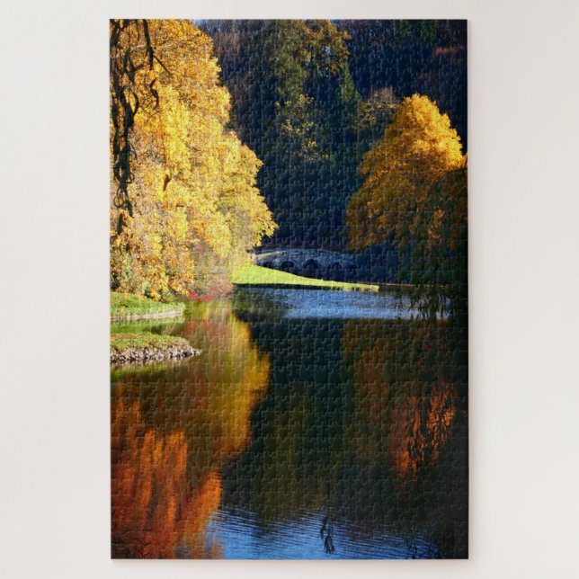 Quebra-cabeça Ouro Gordo, outono em Stourhead (Vertical)