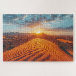 Quebra-cabeça Ouro Hour Desert Landscape