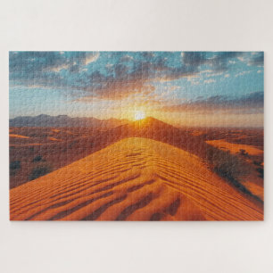 Quebra-cabeça Ouro Hour Desert Landscape