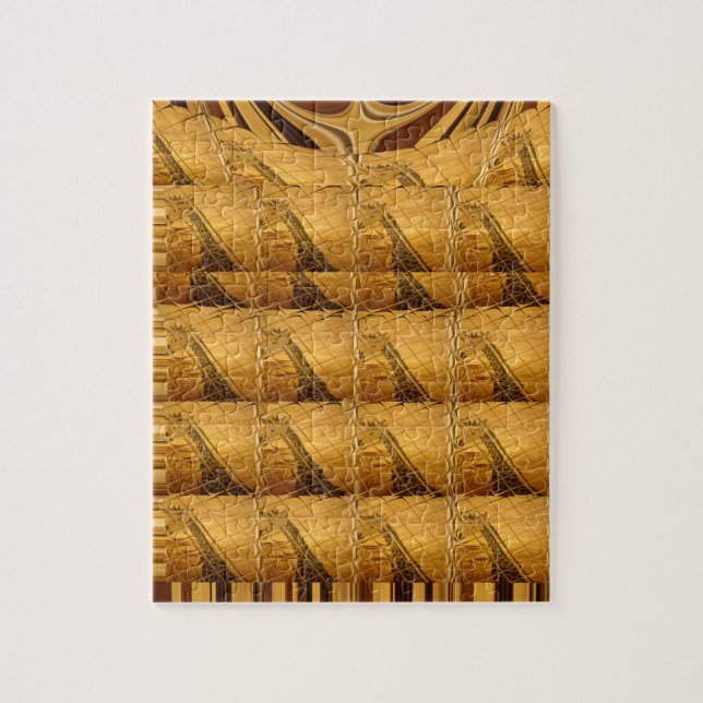 Quebra-cabeça Ouro Infinito Girafa Animal Motif Art Impressão (Vertical)