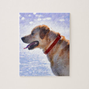 Quebra-cabeça Ouro Labrador Retriever Dog-lover Gift