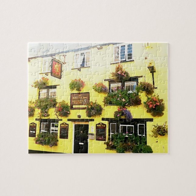 Quebra-cabeça Ouro Lion Hotel Padstow Cornwall Inglaterra (Horizontal)