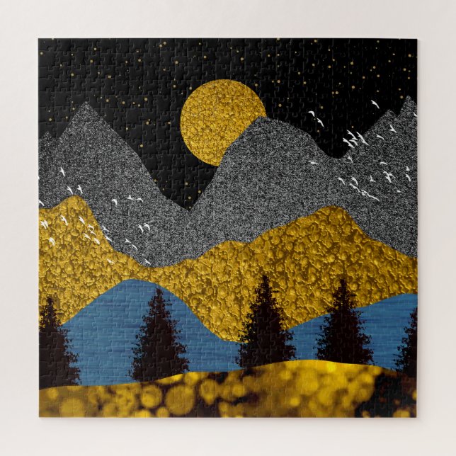 Quebra-cabeça Ouro Noite (Vertical)