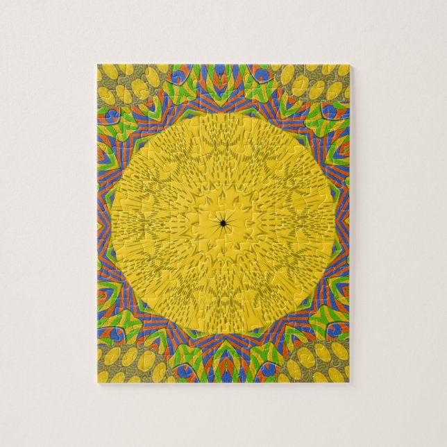 Quebra-cabeça Ouro sem costura ornamental. (Vertical)