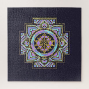 Quebra-cabeça Ouro Sri Lanka / Sri Chakra em pastel lotus