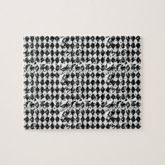 Quebra-cabeça Ouros de Abstrato preto e branco