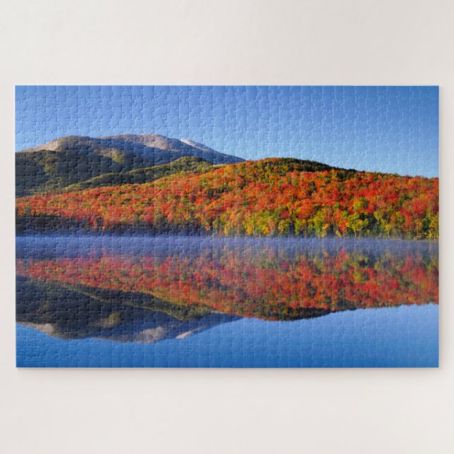 Quebra-cabeça Outono Montanhas Adirondack | Nova York (Horizontal)