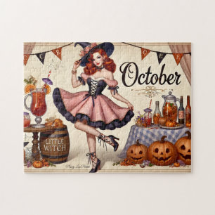 Quebra-cabeça Outubro Witchy Pin-Up Delight