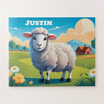 Ovelhas bonitas na Fazenda, crianças personalizada